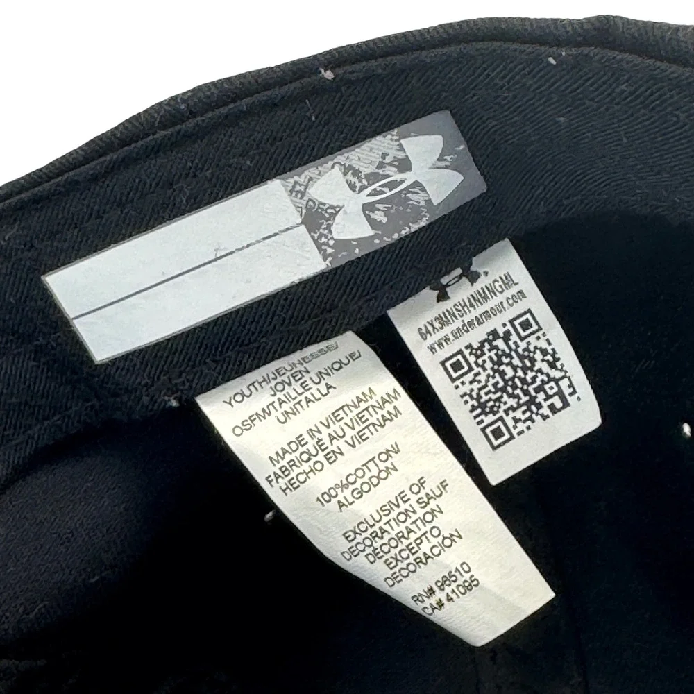 Under Armour Project Rock‎ Youth Hat Brahma Bull Logo Cotton Black OSFM Kids Cap